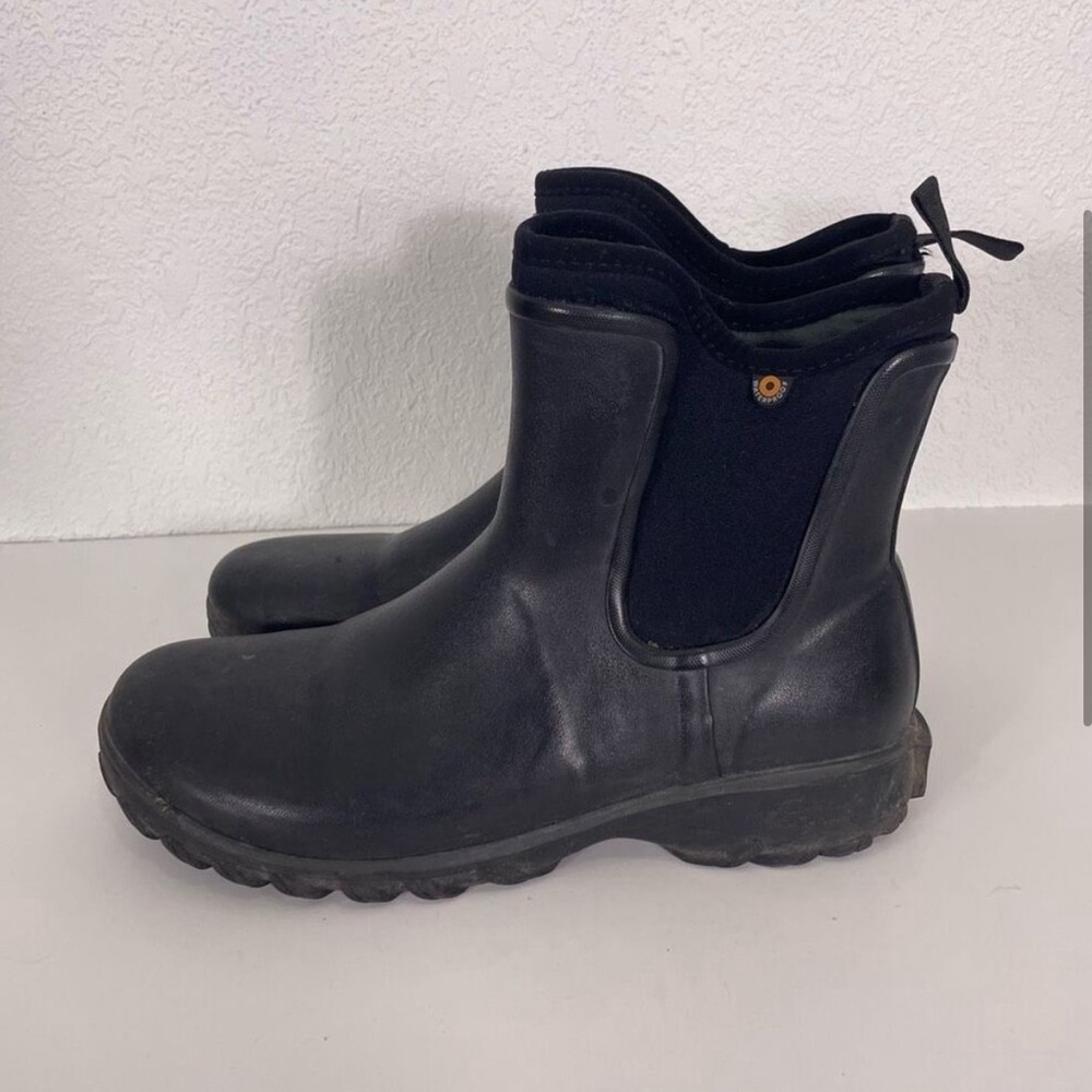 BOGS Black Mid Calf Sauvie Slip On Muck Boots